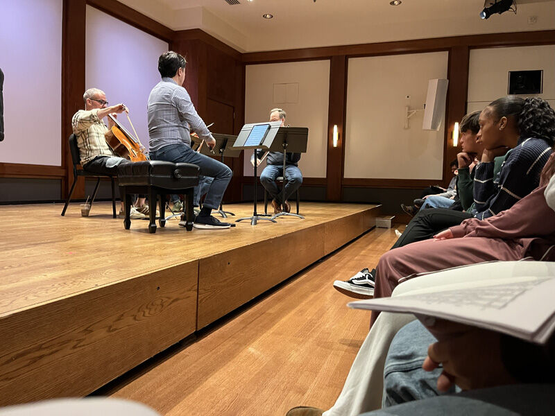 students with teacher