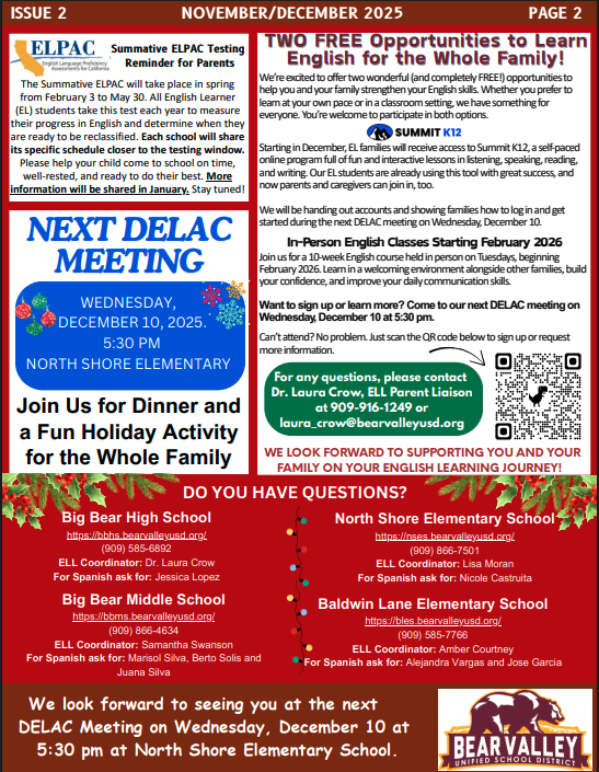 ELL Parent Newsletter