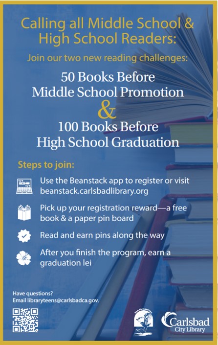 Middle School Reading Challenge Flyer