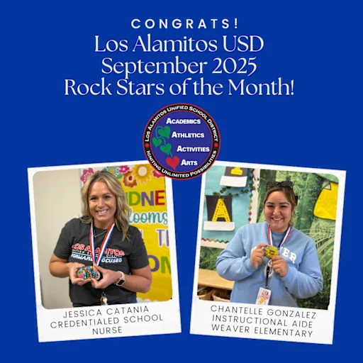 Los Alamitos USD recognizes September 2025 Rock Stars of the Month.