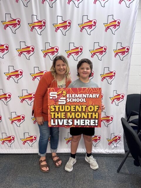 4th grade Student of the Month is Rhett Mowrey in Mrs Cross' class.