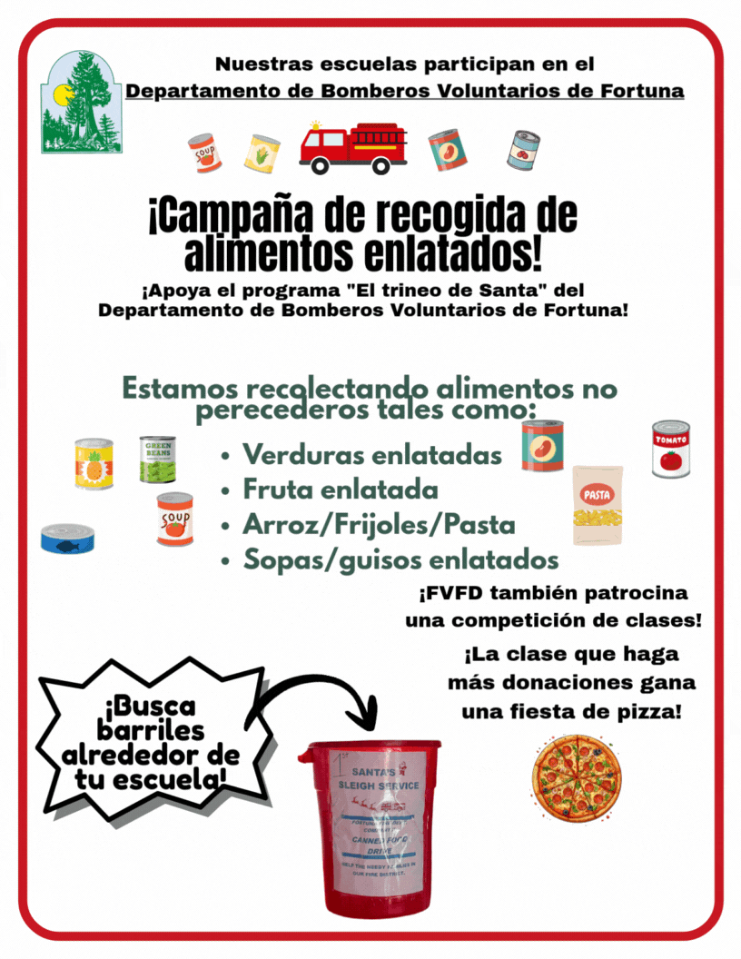 Spanish Canned Food Drive - Please Donate