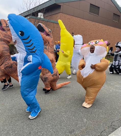 Inflatable race with LSS staff.