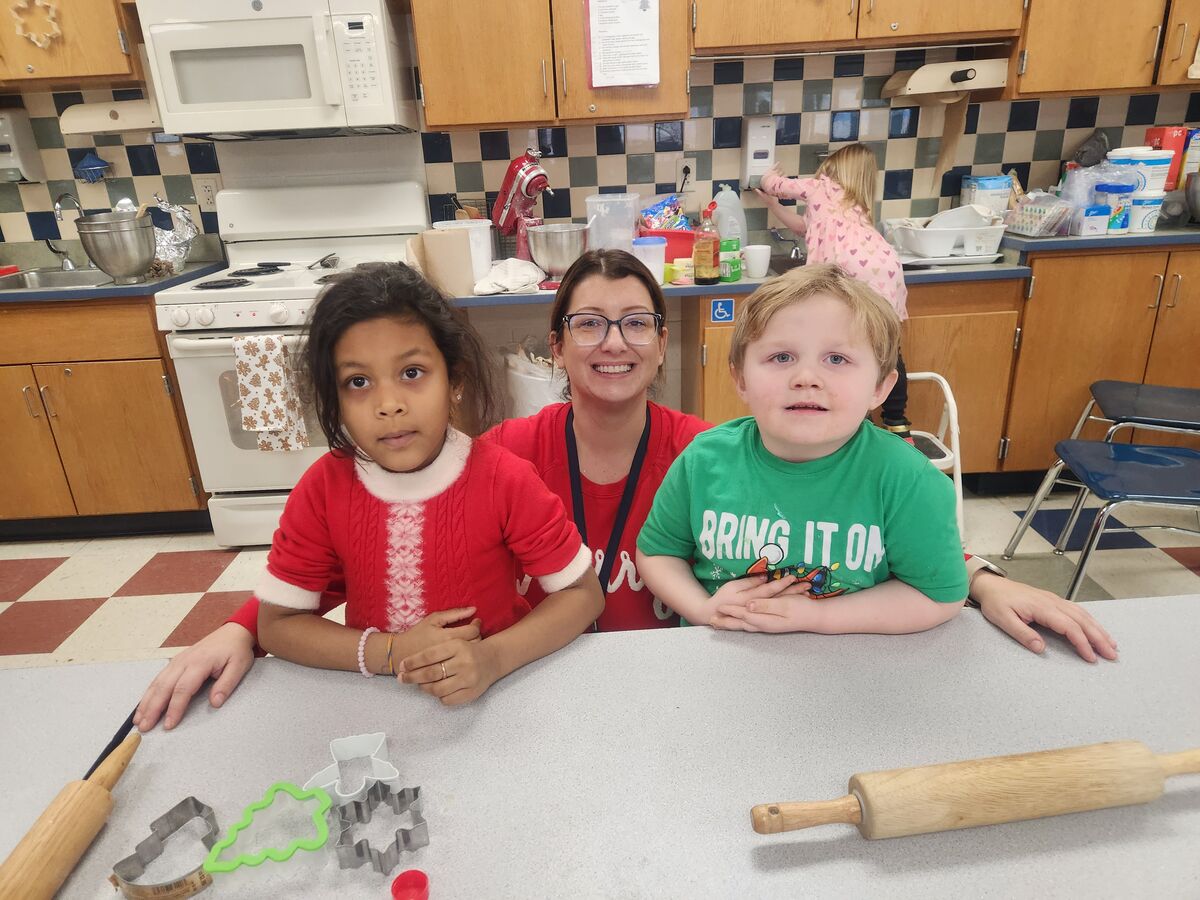 Ms. Fisher and her 2 helpers