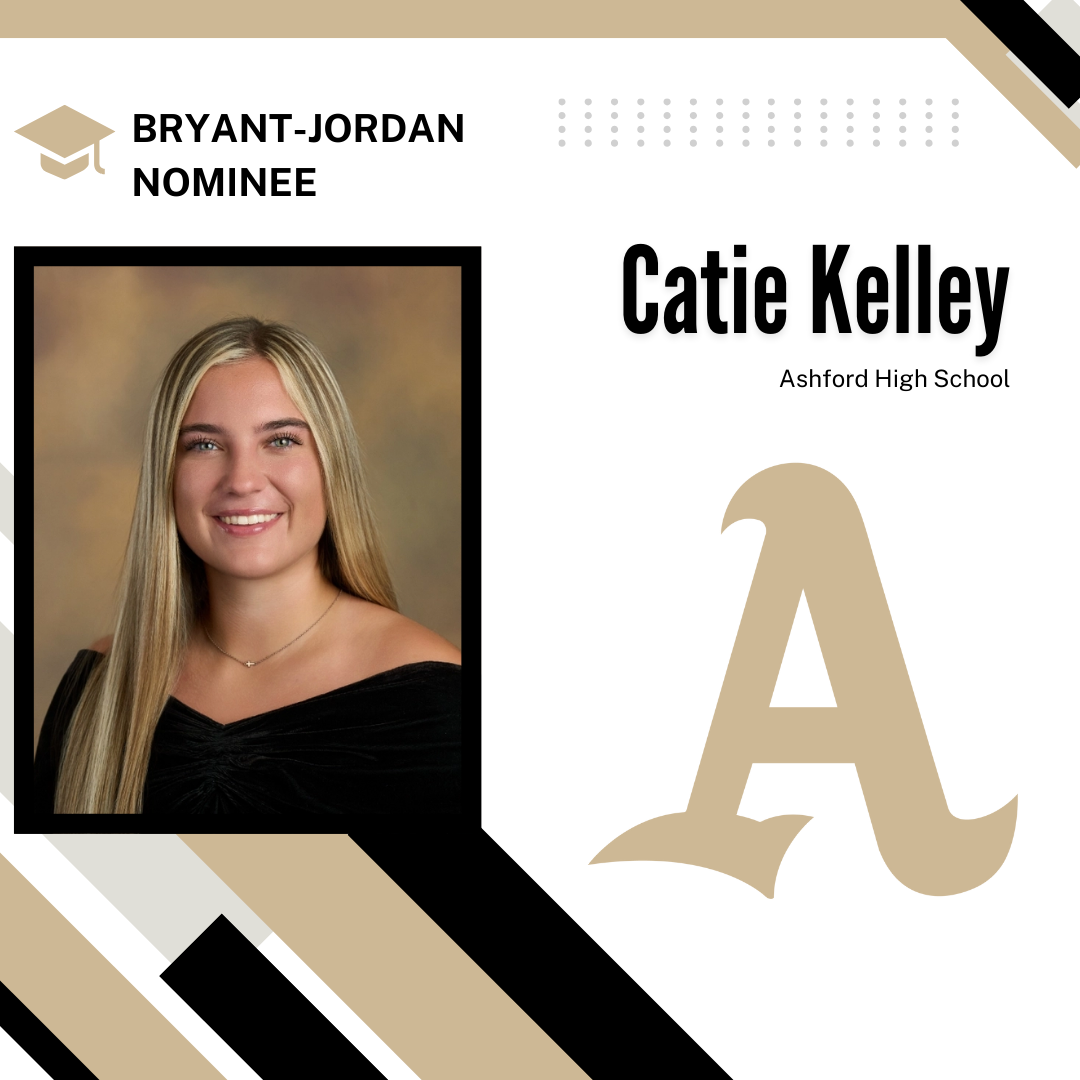 Portrait of Catie Kelley, a Bryant-Jordan nominee from Ashford High School.