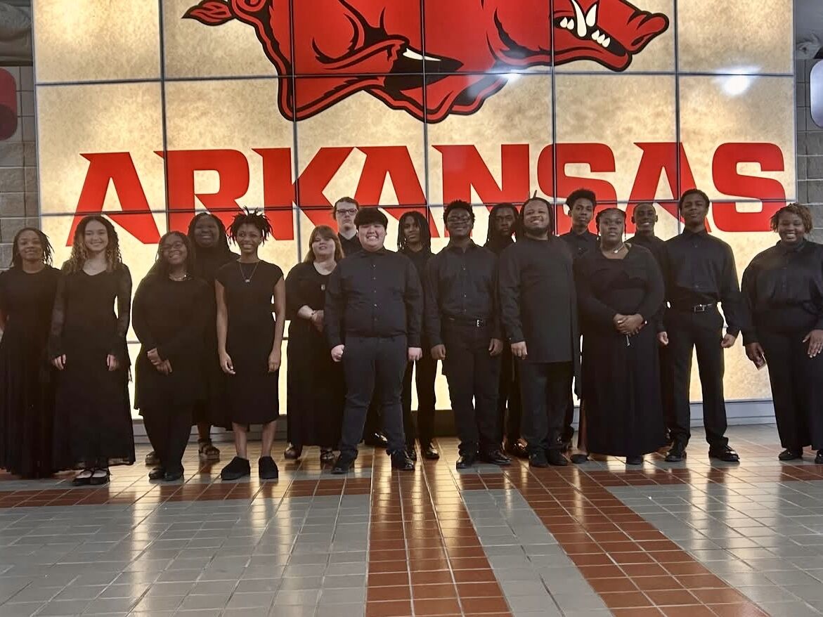 CFHS Madrigals Perform National Anthem at Razorback Game