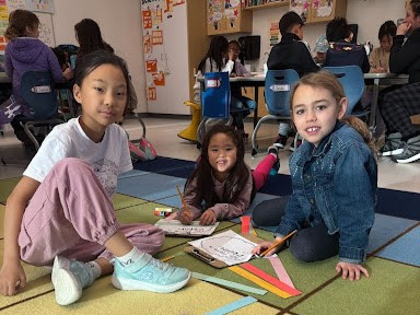 Second and fourth graders worked on a MLK day related activity.