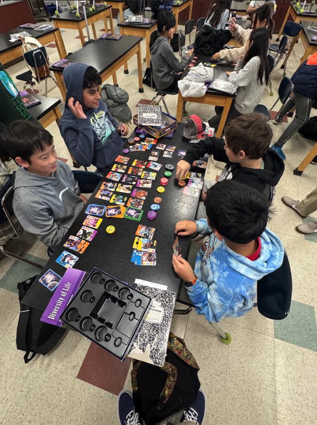 students playing games