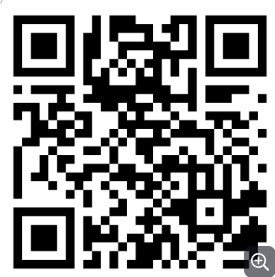 A black and white QR code with three large squares in the corners.