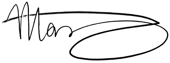 A black, stylized signature or artistic scribble on a black background.