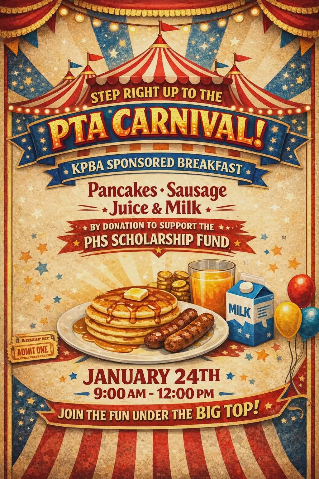 Pancake breakfast before carnival