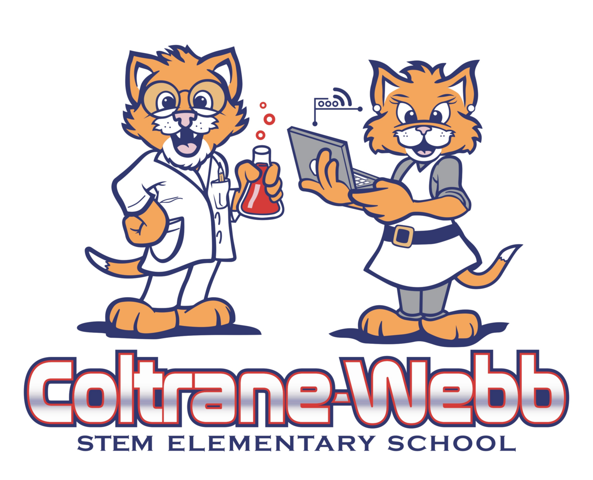 The Coltrane-Webb STEM Elementary School Mascots, Zougar and Zoey.