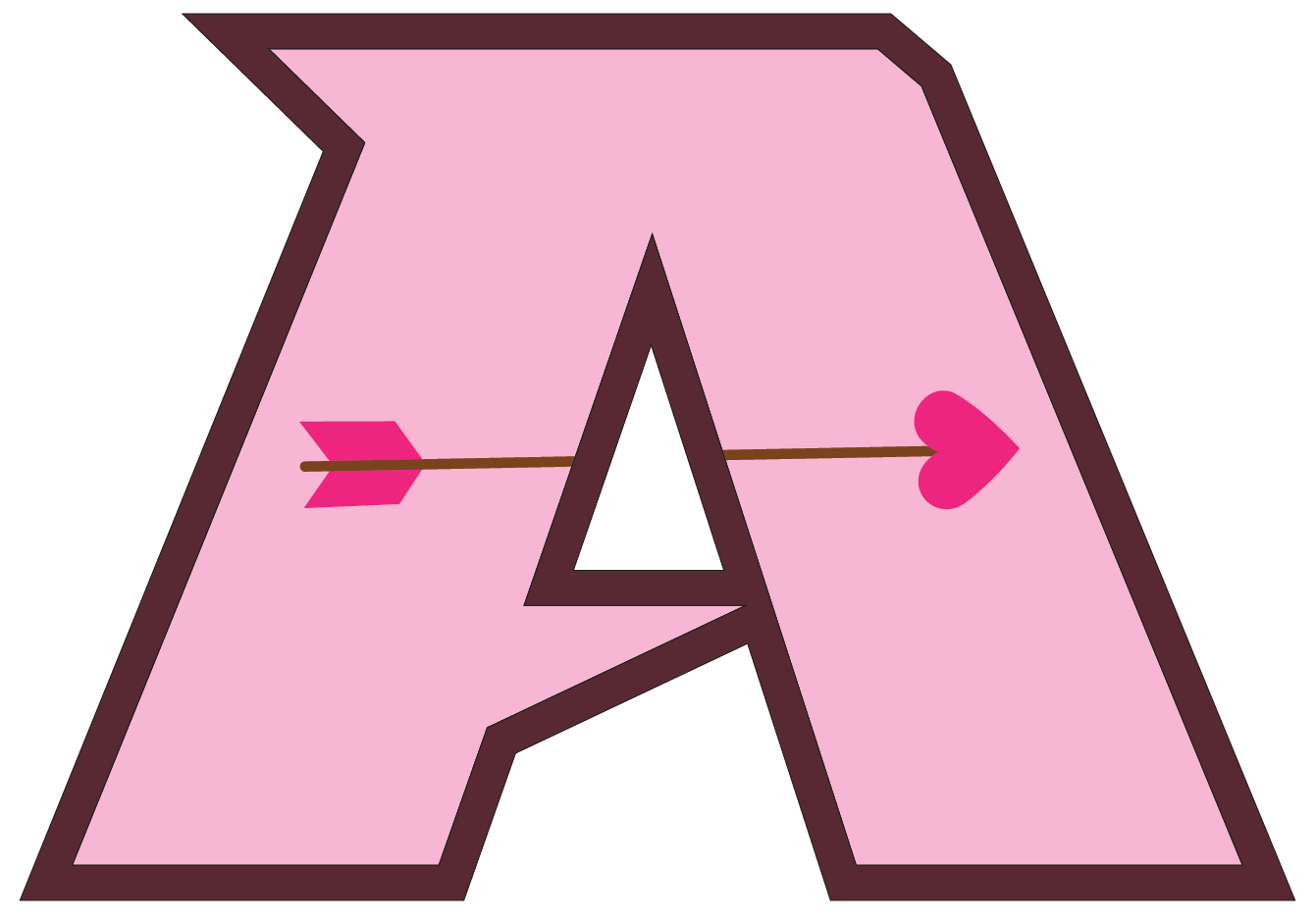 Stylized letter 'A' in dark red with gold outlining, serving as the logo for Algonquin Regional High School. The design features a 3D geometric effect, giving depth and dimension to the letter, with bold, angular, and sharp edges.