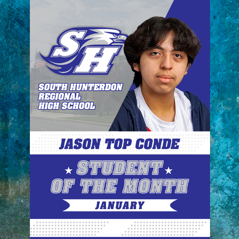 South Hunterdon Regional High School student Jason Top Conde is recognized as Student of the Month for January.