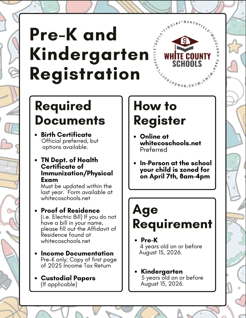 PreK and Kindergarten Registration