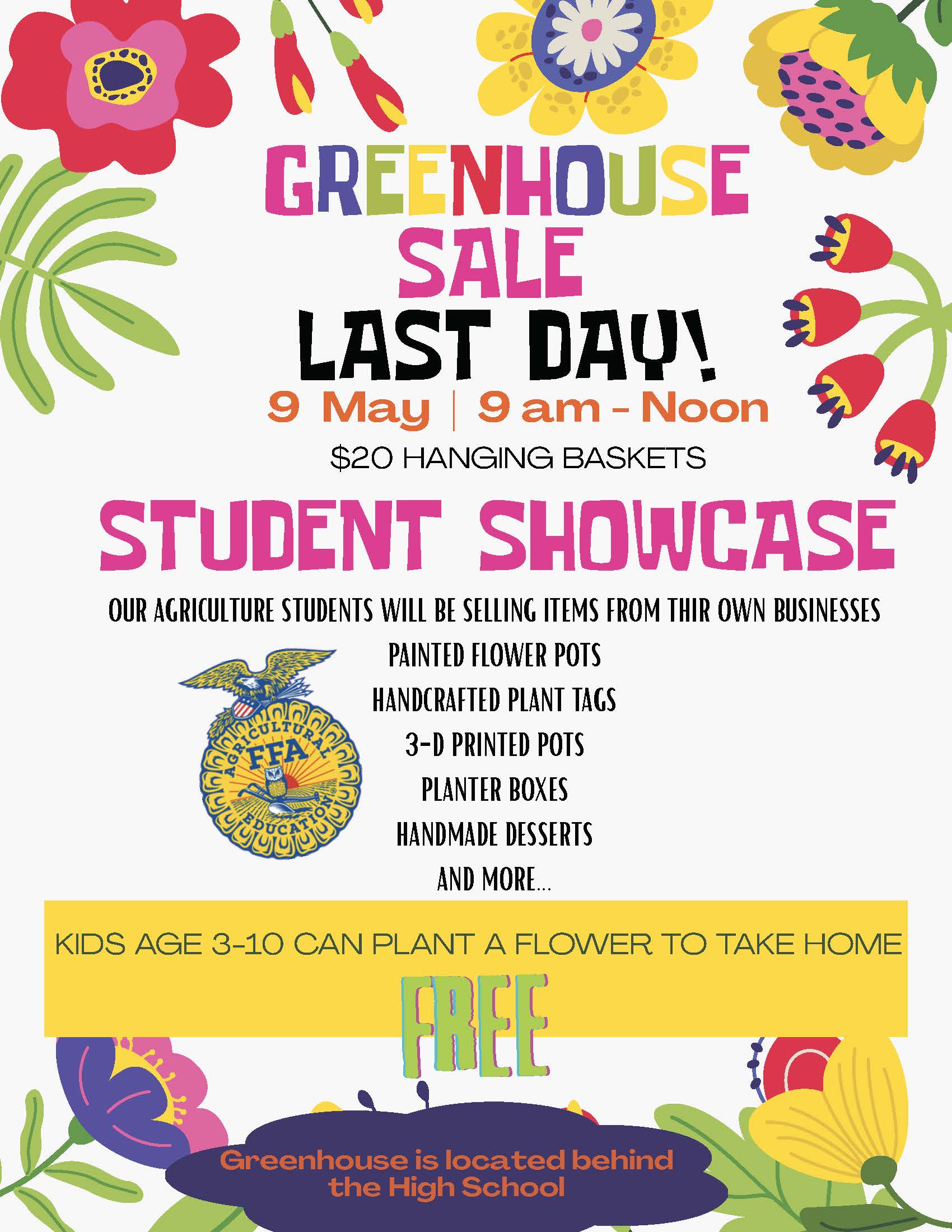 Final Day for KHS FFA Greenhouse Sale + Student Showcase