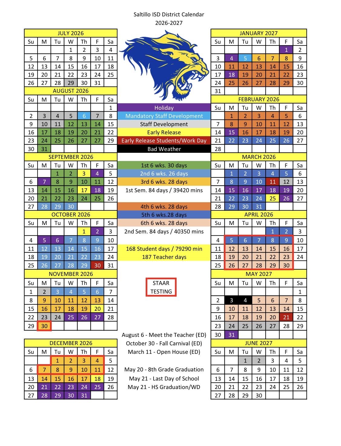 2026-27 School Calendar