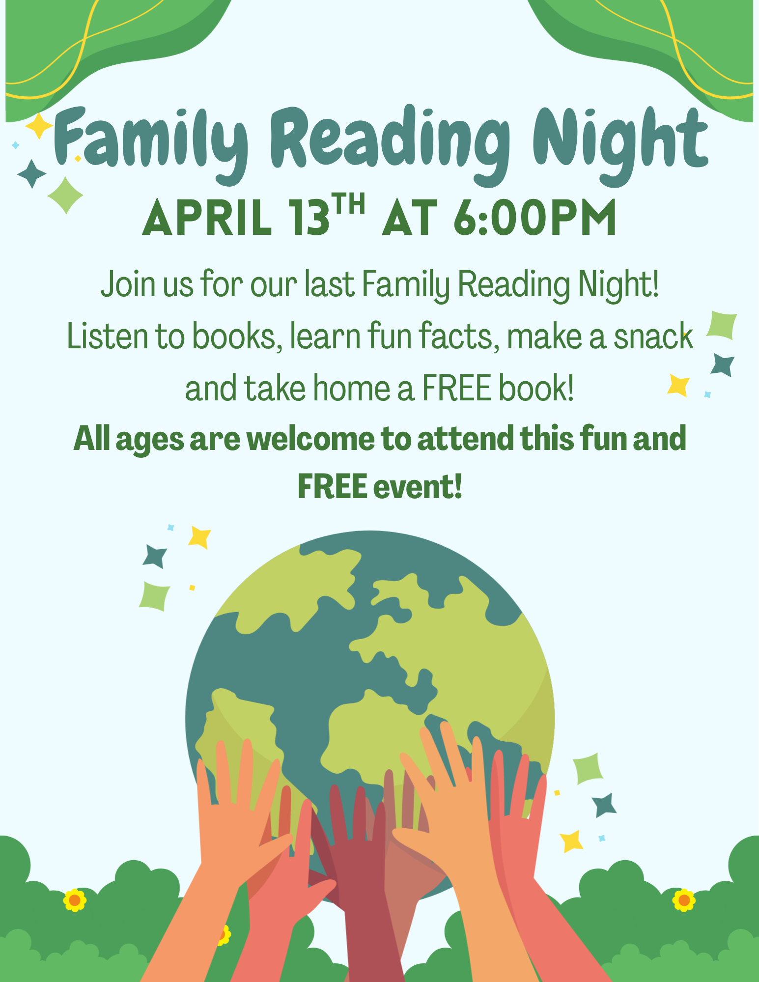 Family Reading Night is Monday!