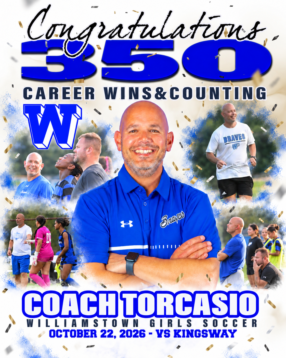 Coach Torcasio Earns 350th Career Win! ⚽