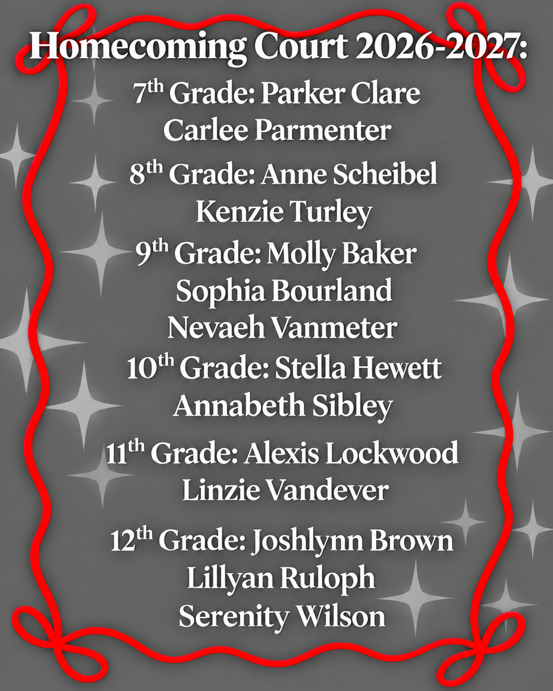 Homecoming Court 2026-2027 