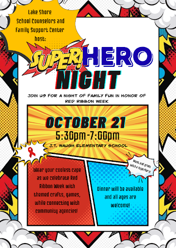 Superhero Night flyer