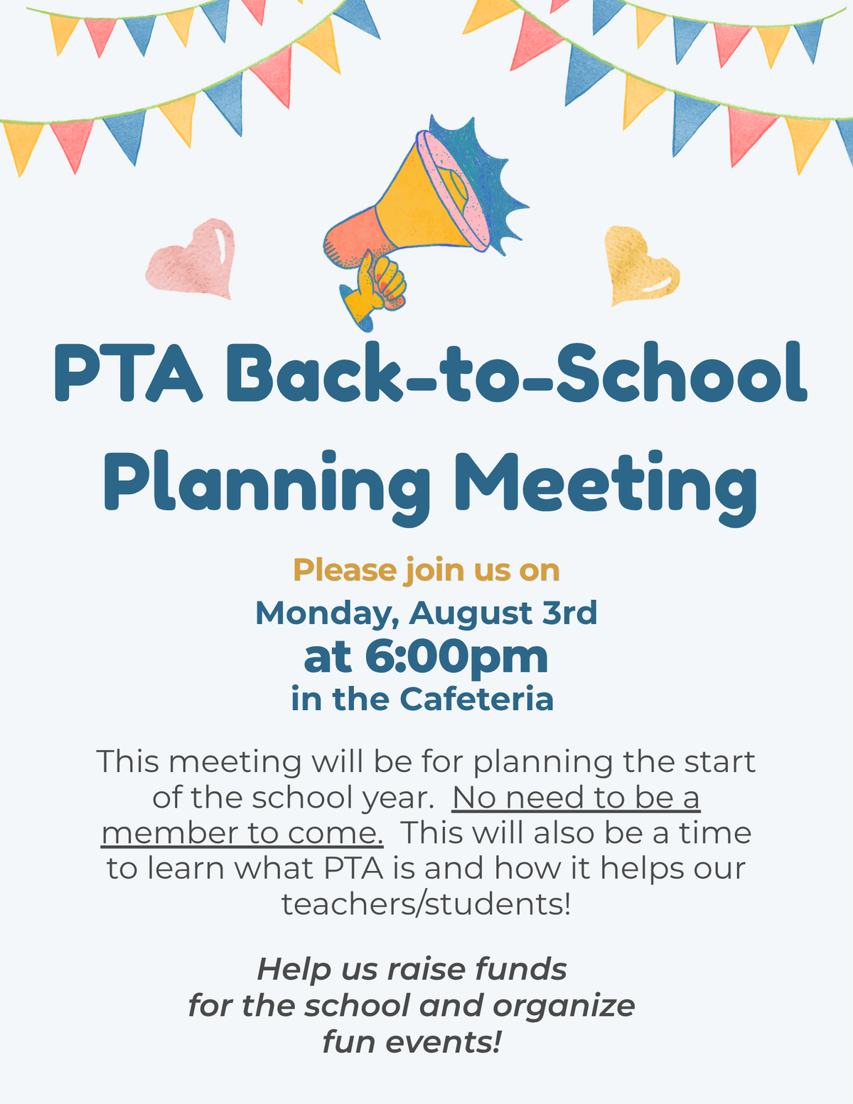 PTA Back-to-School Planning Meeting