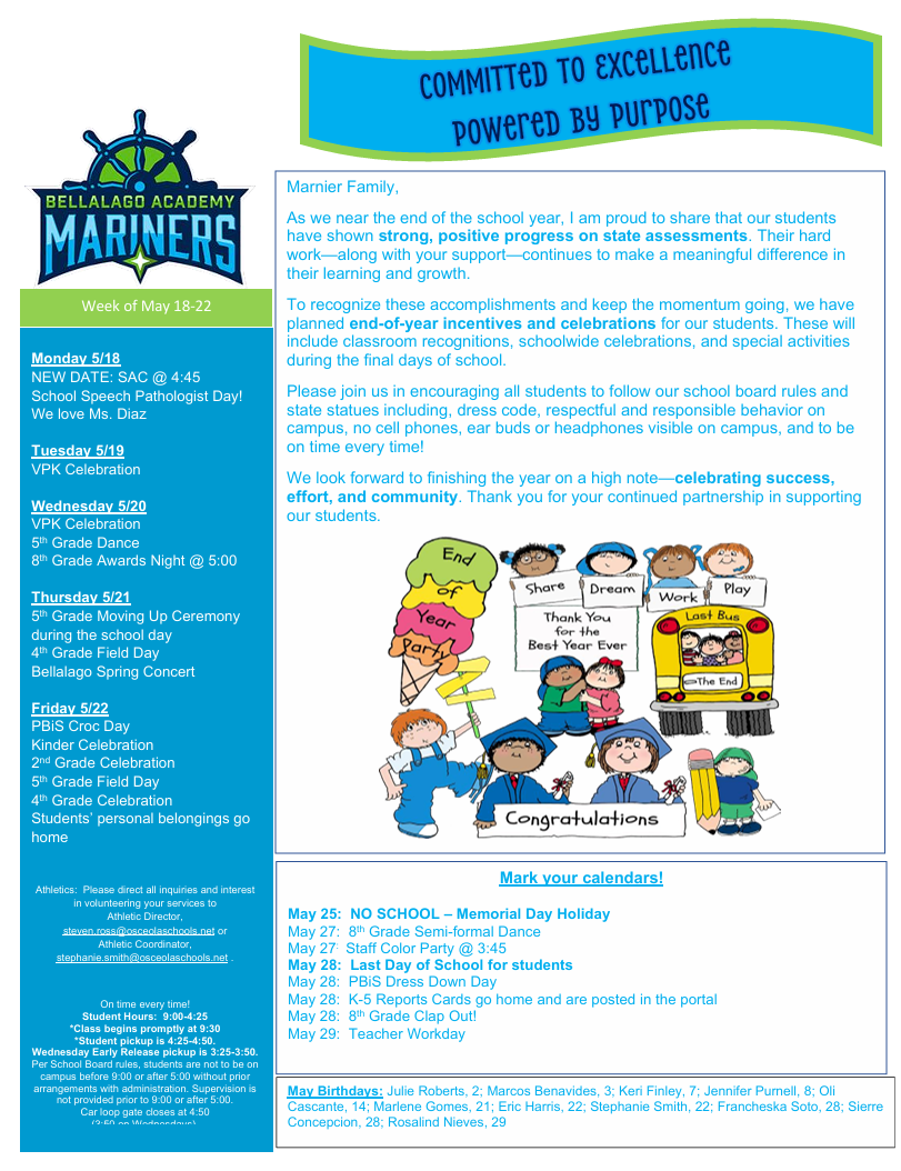 Mariner Weekly 5.18.26