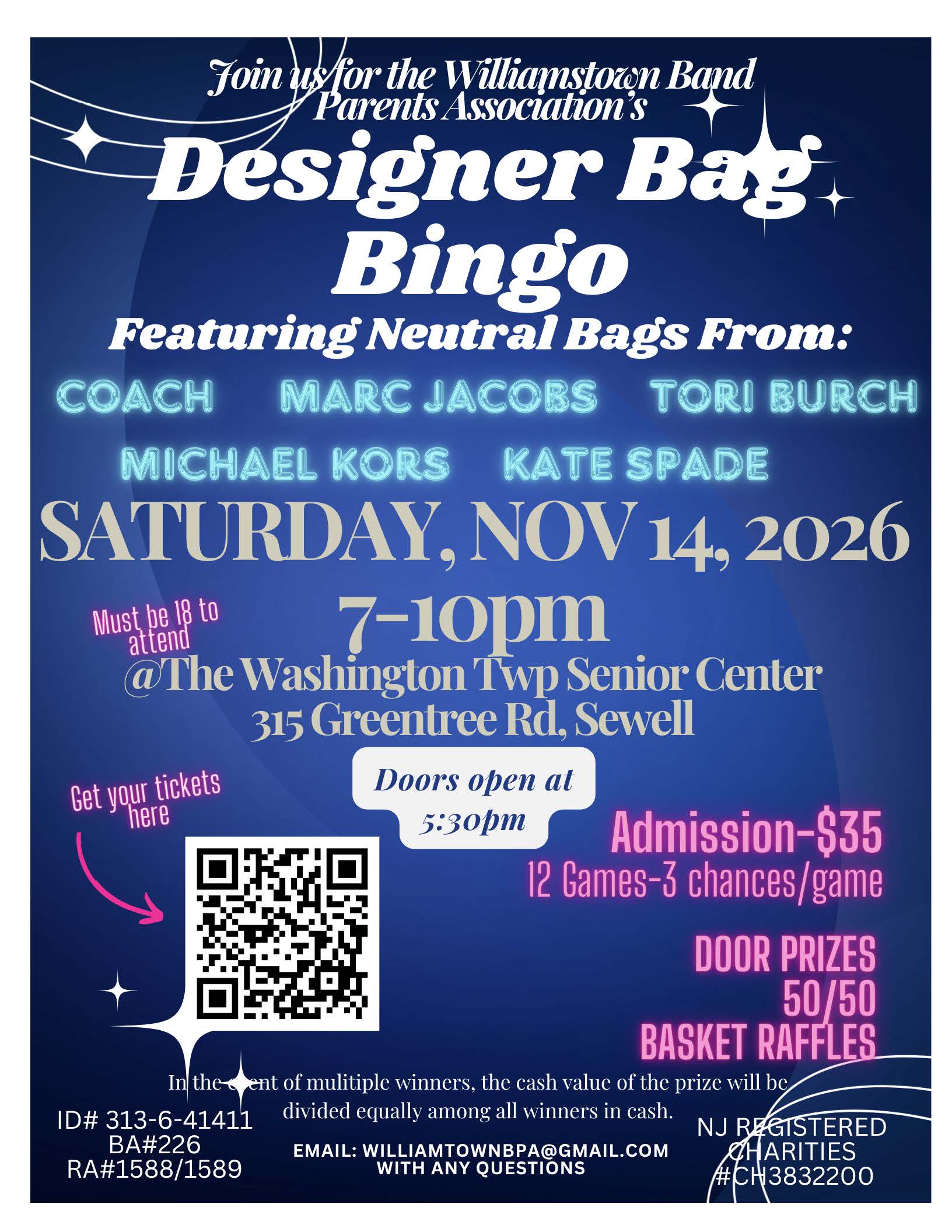 Designer Bag Bingo Fundraiser | November 14