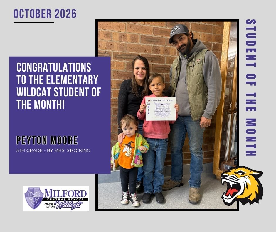 Elementary - October Student of the Month