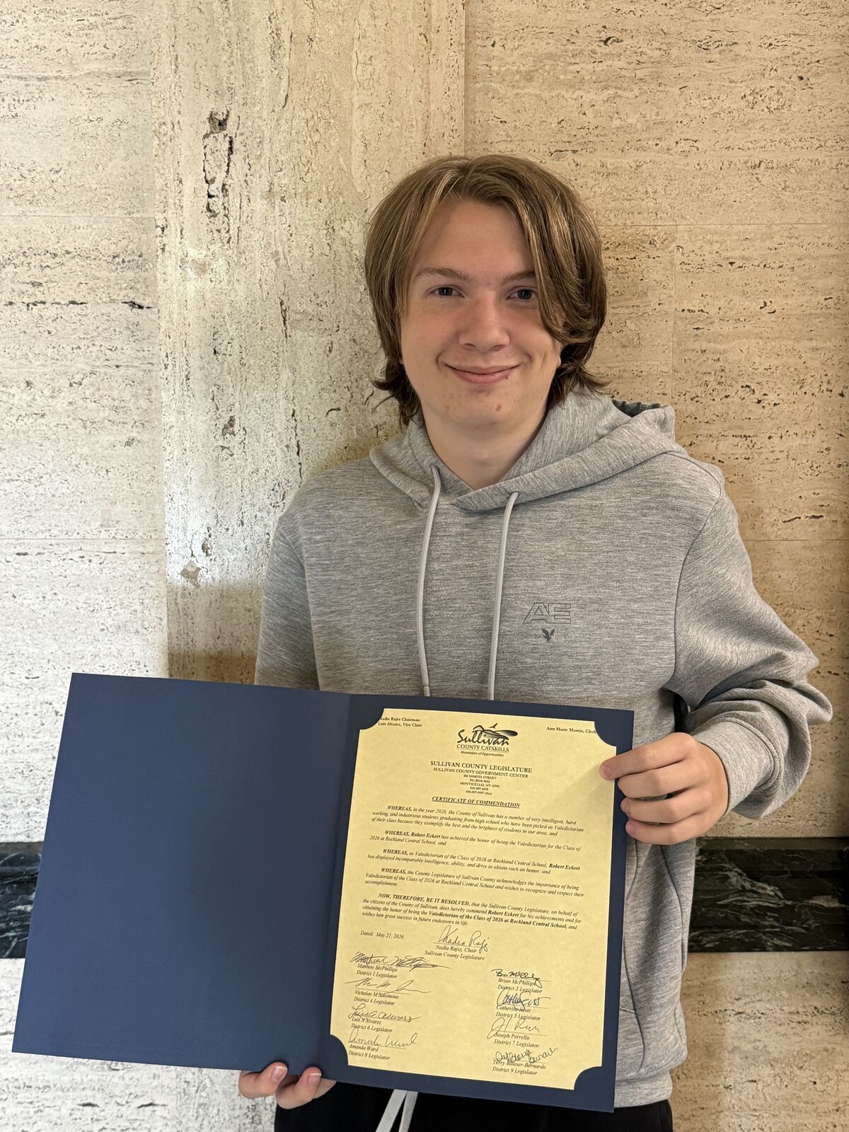 Co-Valedictorians honored by county legislature