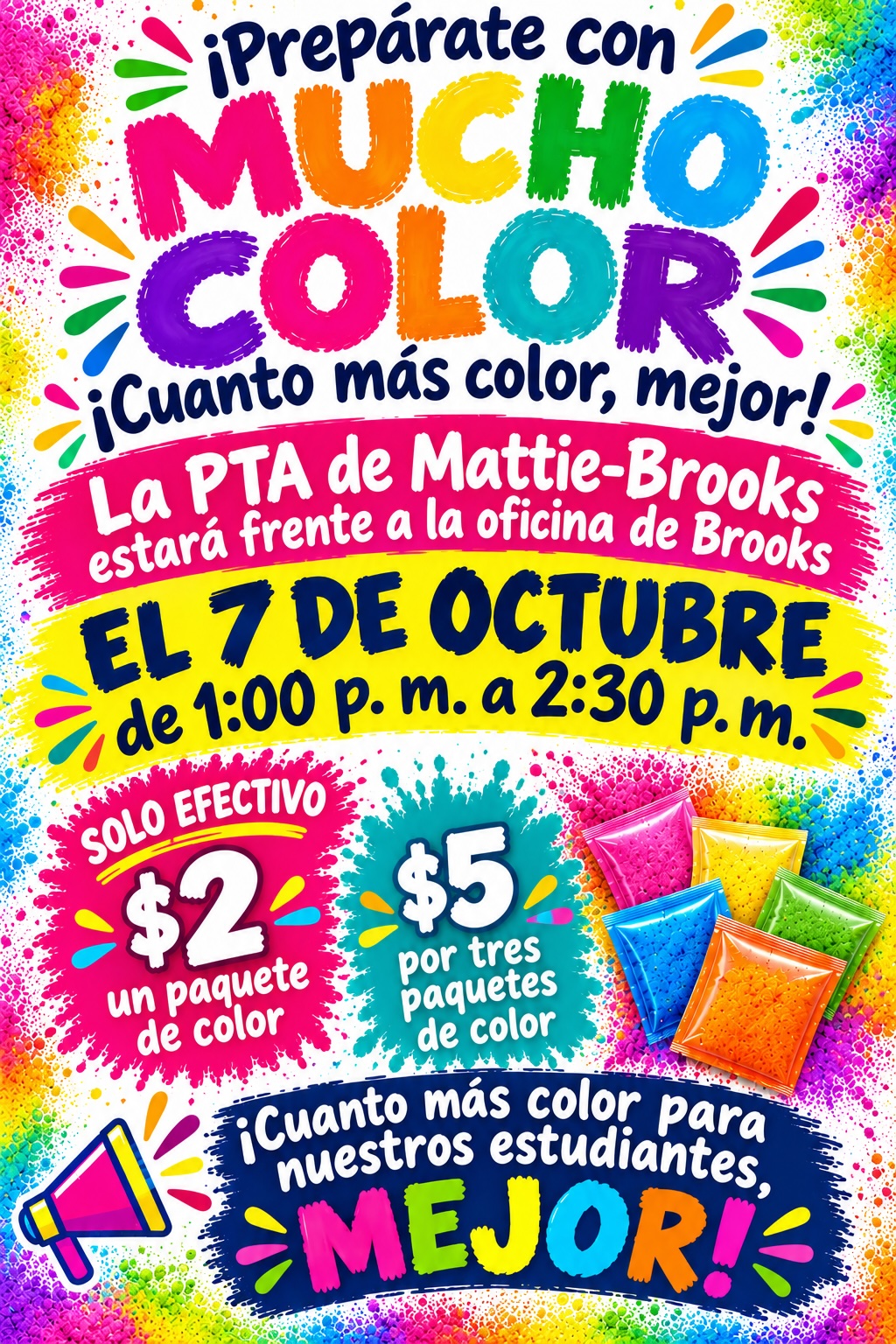 🎨 PTA Color Packet Sale Oct 7th / Venta de Paquetes de Color el 7 de oct