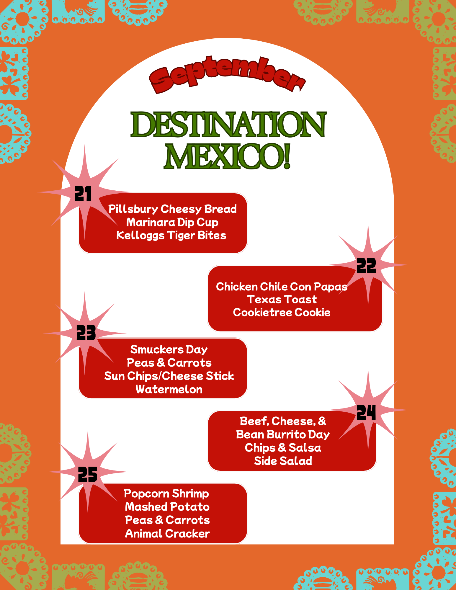 New Week New Menu Highlights 