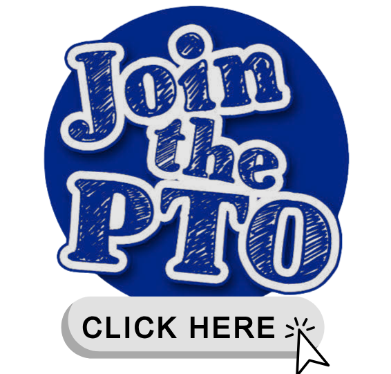 A blue circular graphic with the text 'Join the PTO' in white, hand-drawn style lettering.