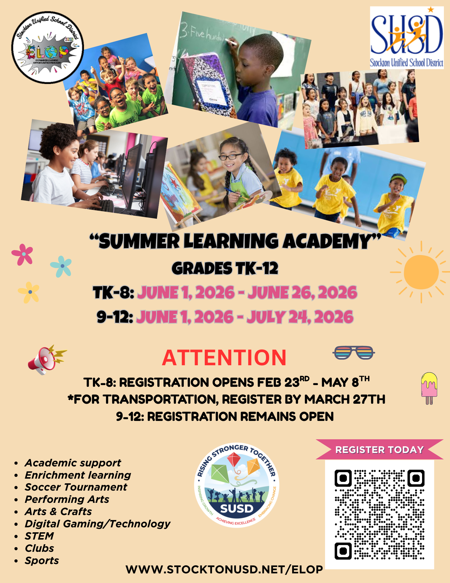 ⏰ Final Reminder: Summer Learning Academy Registration Closes Friday! ☀️📚