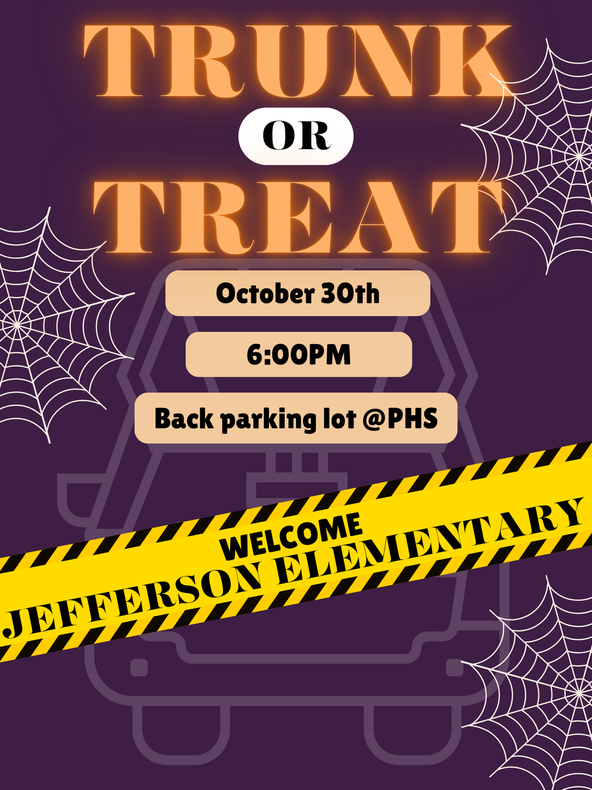 Pullman High School Hosting "Trunk or Treat"