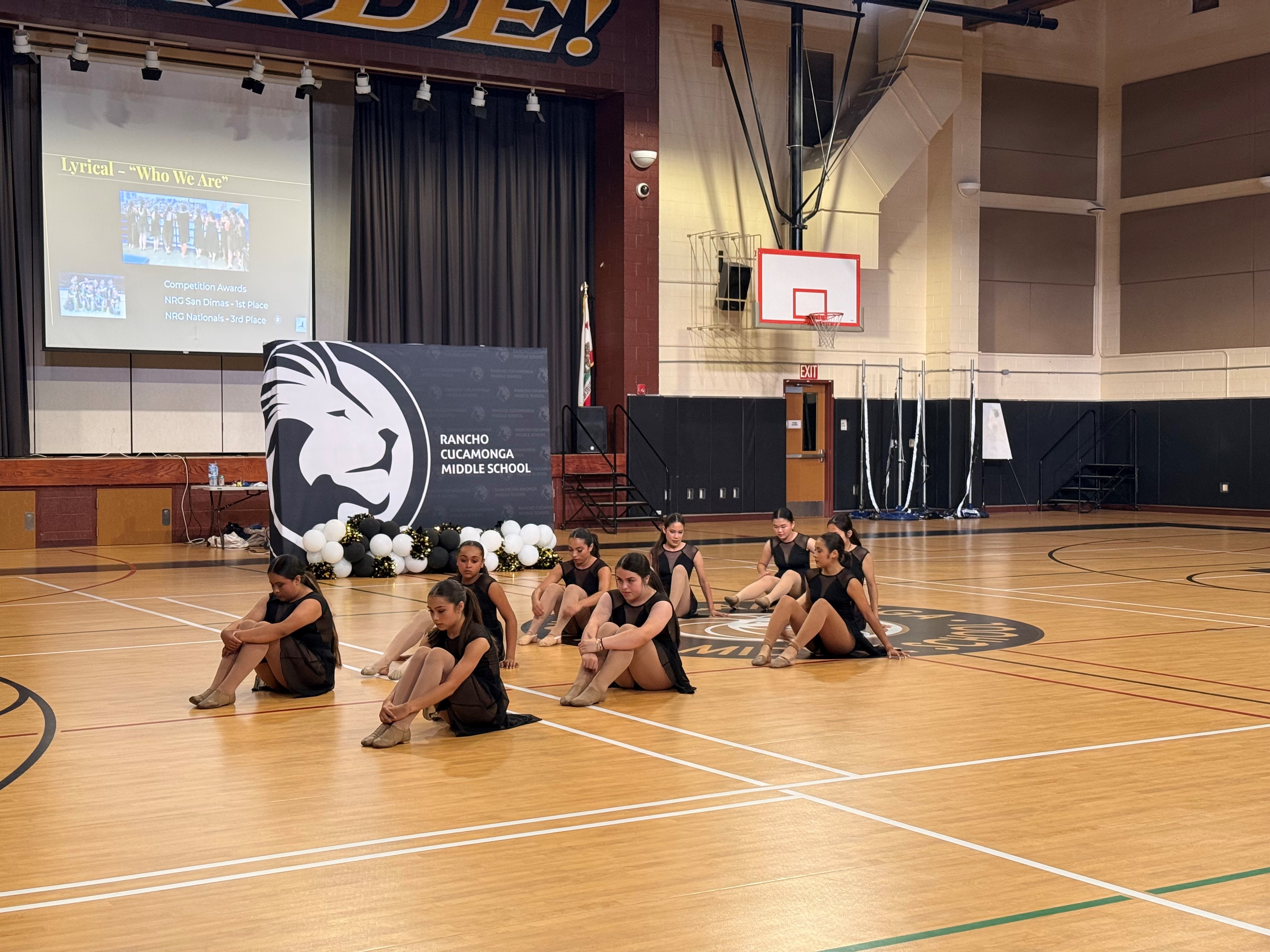 Dance team performing.