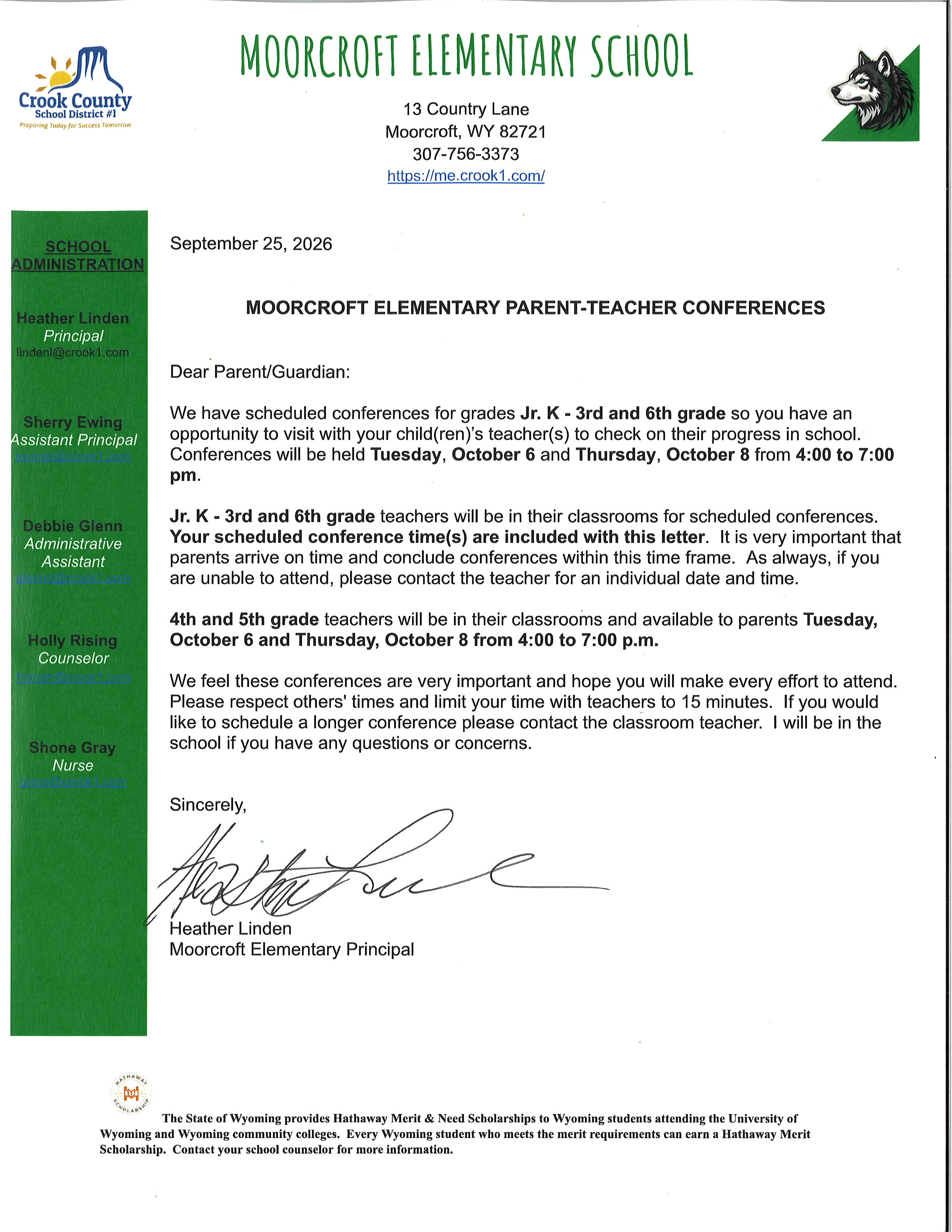 Parent Teacher Conferences
