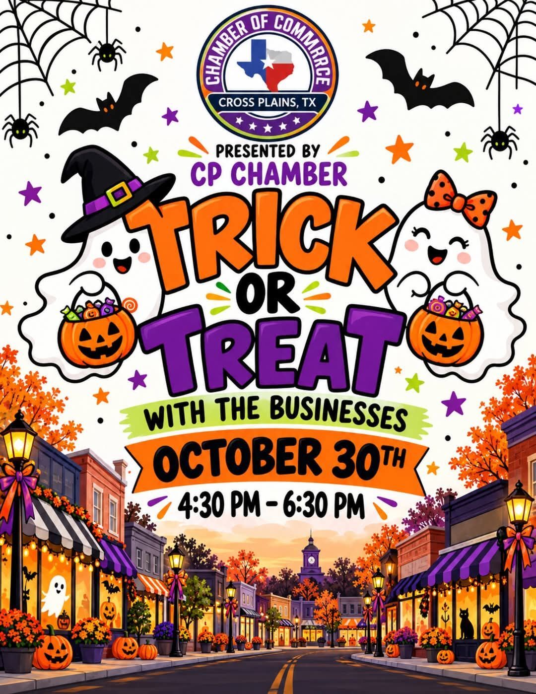 Trick or Treating with Businesses Friday October 30th