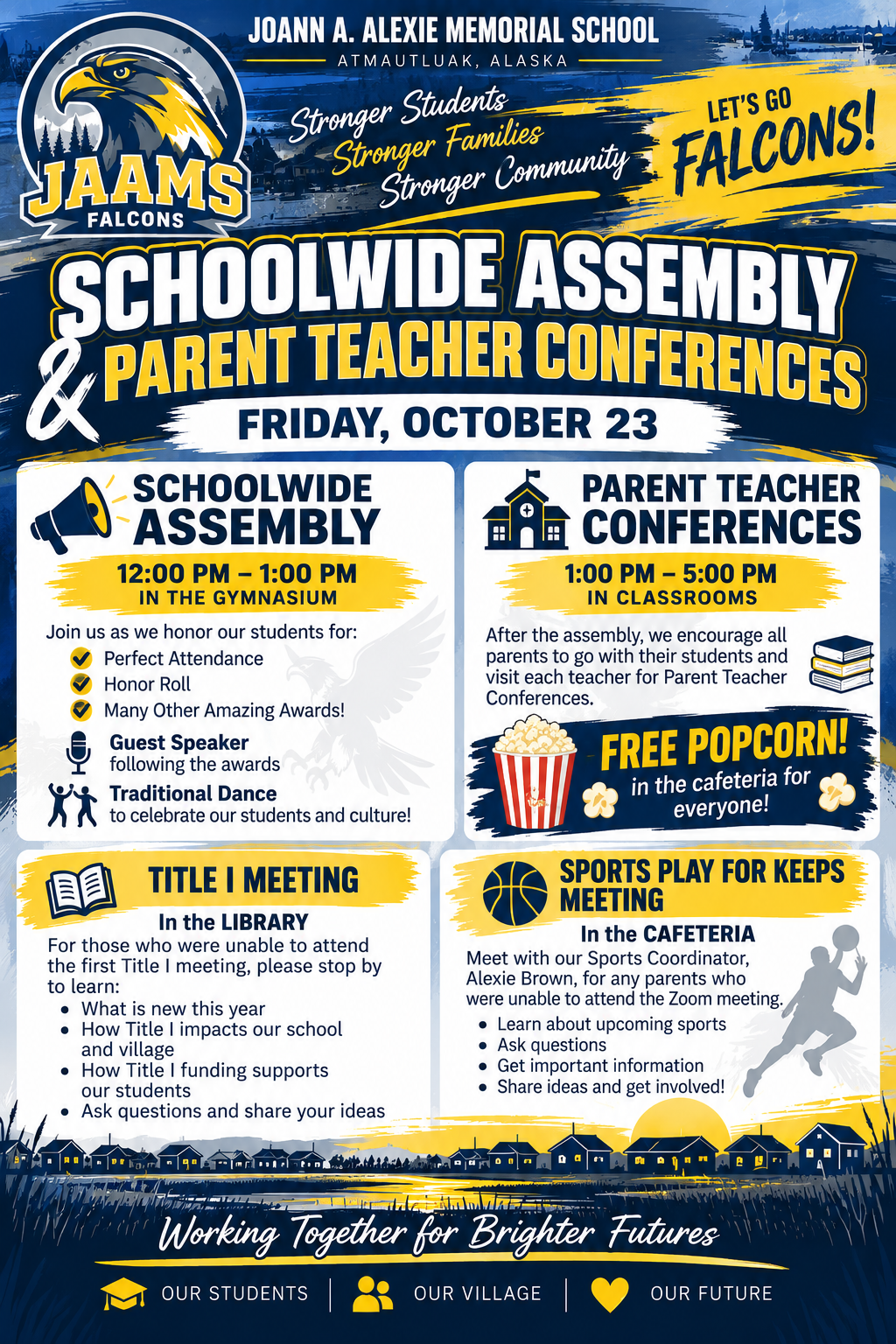 Parent teacher, conferences and school award assembly