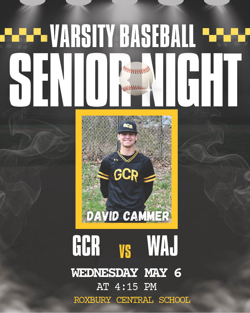Game Day: 5/6/26 Varsity Boys Baseball Senior Night @Roxbury 