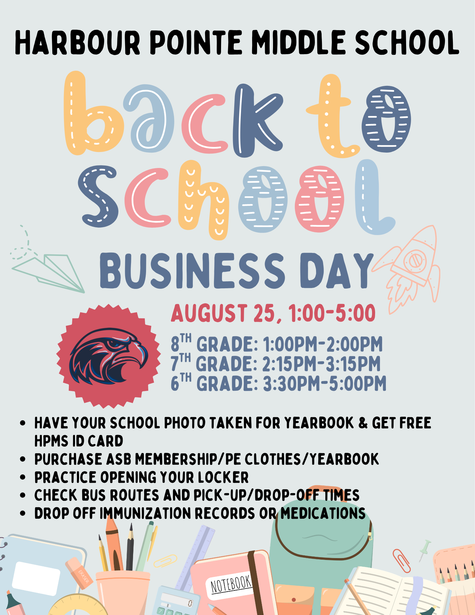 Save the Date: HPMS Back to School Business Day - August 25
