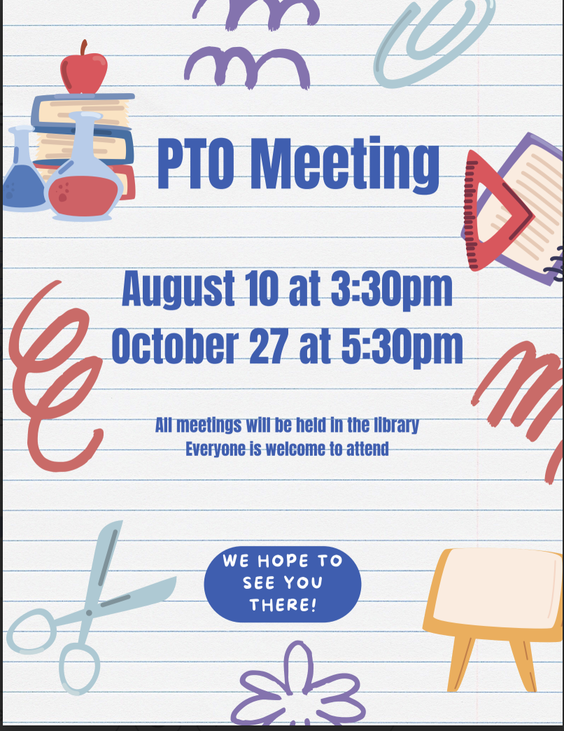 alt_textWe will have a PTO meeting August 10th at 3:30 in the Library!  We hope to see you there!!