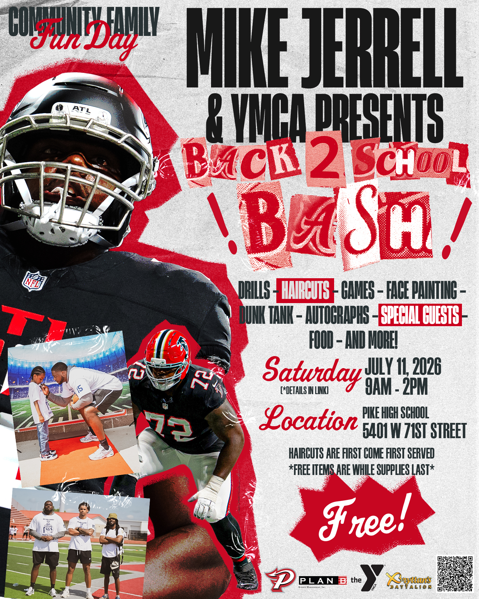 2026 YMCA Back to School Fest & Mike Jerrell Football Camp and Community Fun Day