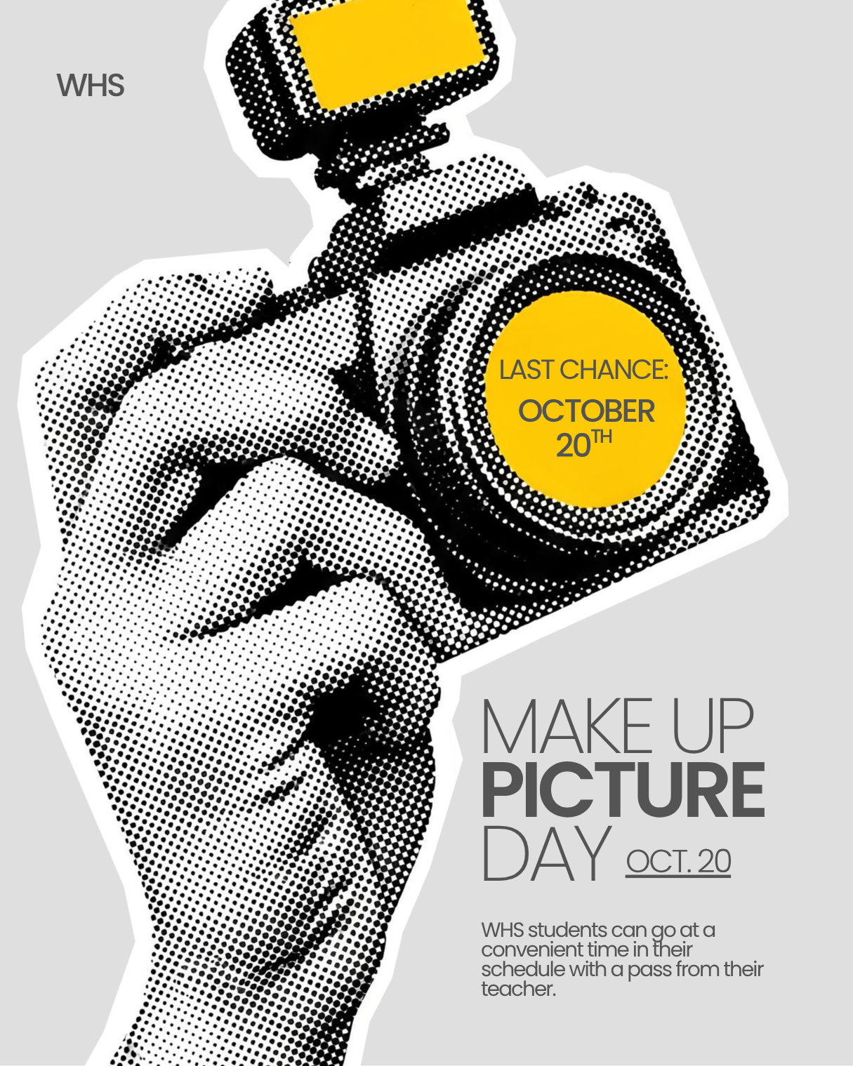 WHS Make up Picture Day – October 20