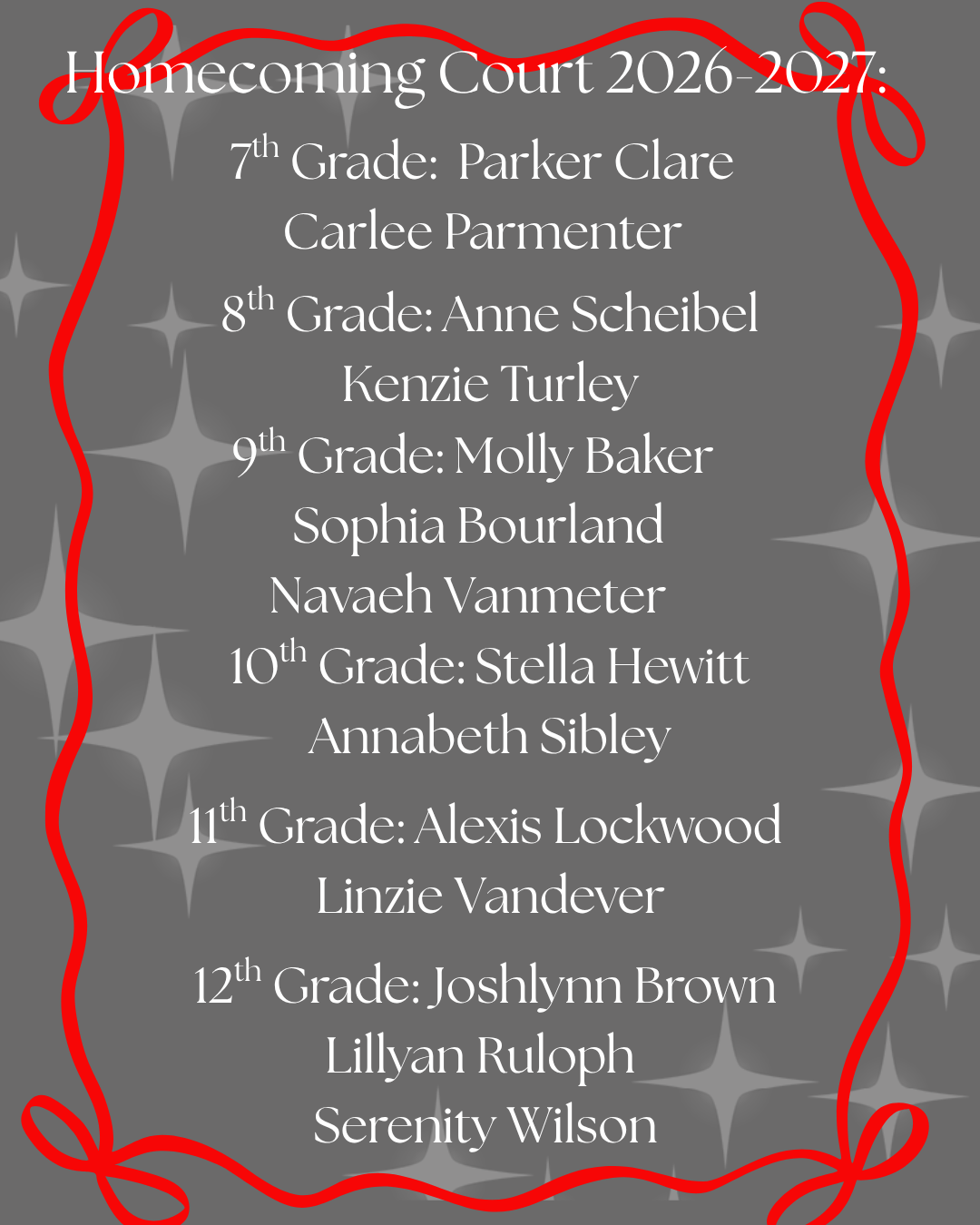 Homecoming Court 2026-2027 