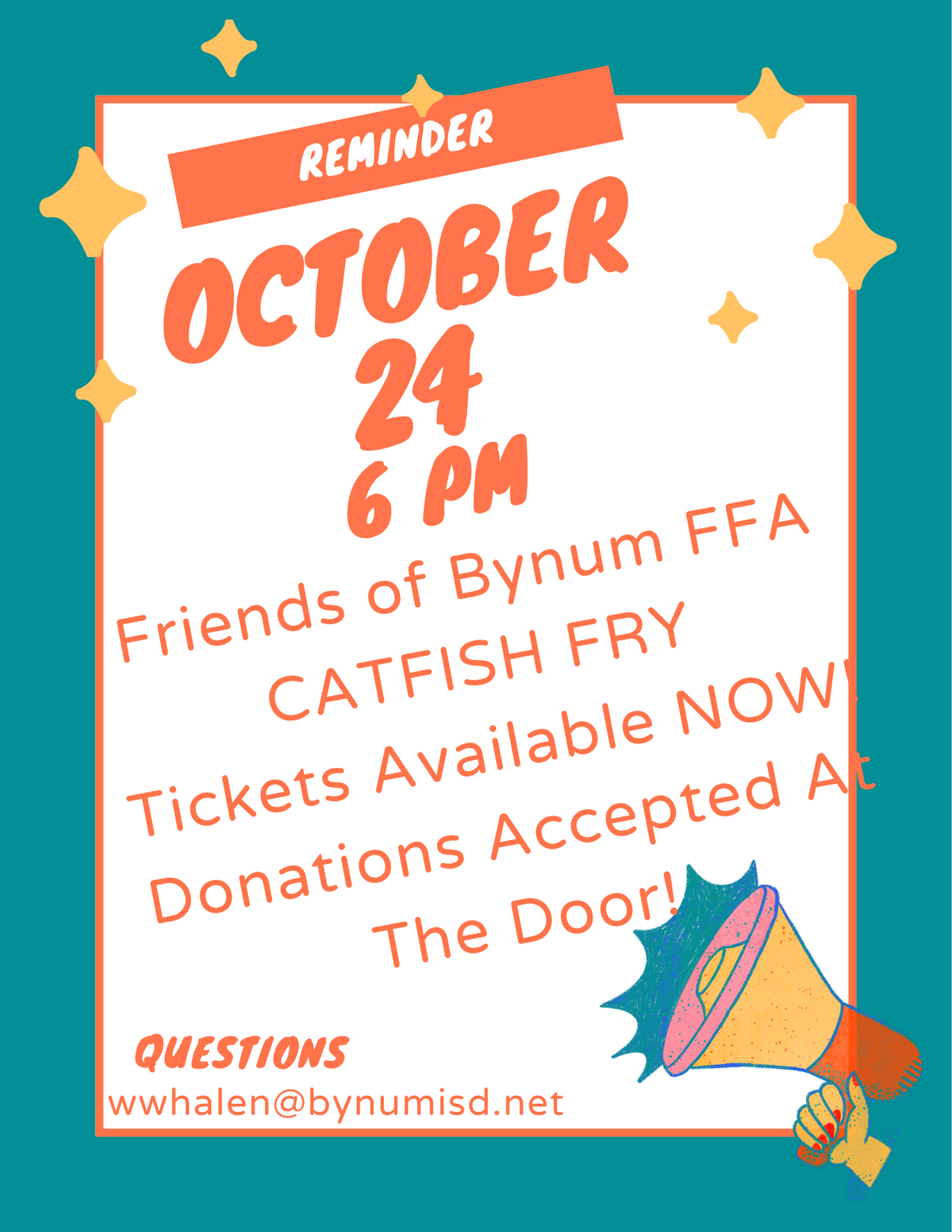 FFA Catfish Fry Fundraiser