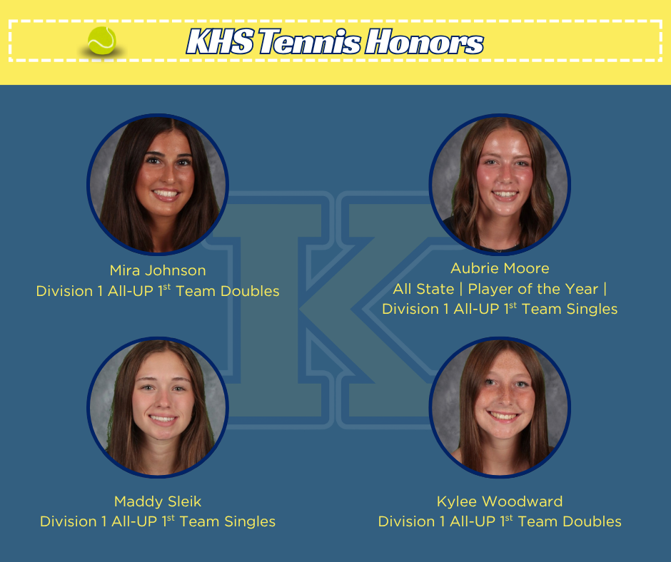 Big honors for Kingsford girls tennis! 💙🎾💛