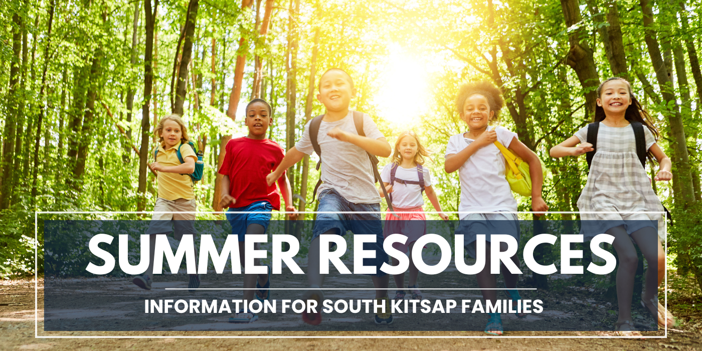 kids running in the woods - Summer Resources, information for South Kitsap families