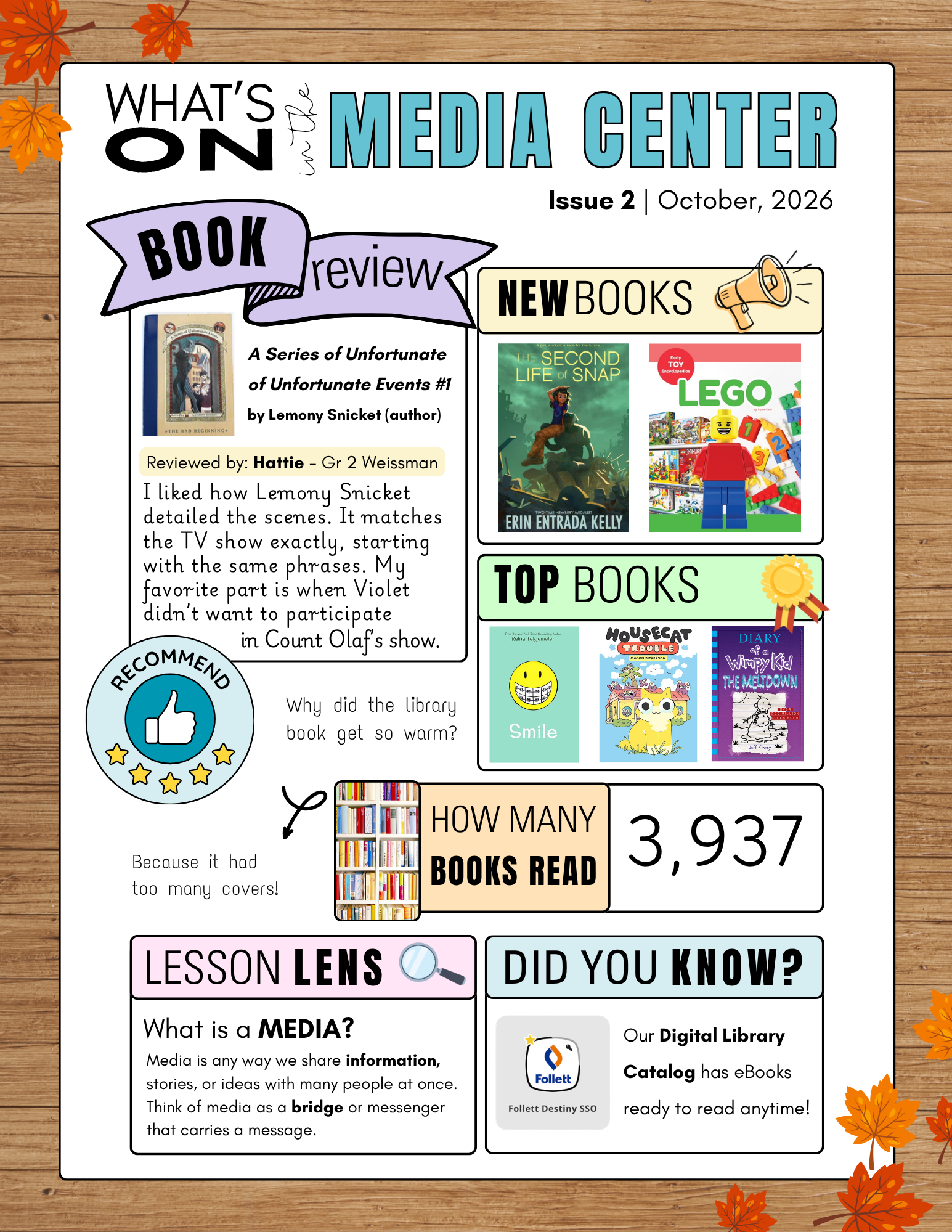 What’s On in the Media Center – October 2026