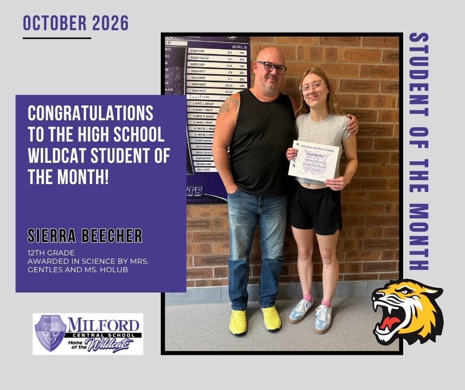 High School - October Student of the Month